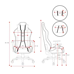 Fotel Diablo Chairs X-One 2.0 Normal Size Black Moss Gamingowy do 150kg Tkanina Czarny