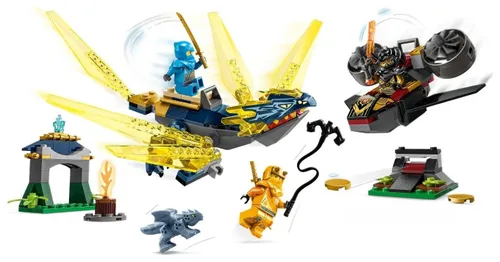 Конструктор LEGO Ninjago 71798 Нья и Арин - битва на спине маленького дракона