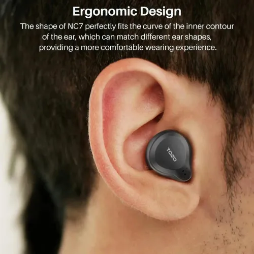 Słuchawki bezprzewodowe Tozo NC7 Pro Dokanałowe Bluetooth 5.3 Czarny