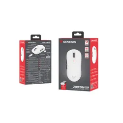 Myszka gamingowa Genesis Zircon 660 bezprzewodowa 12000 dpi optyczna biała