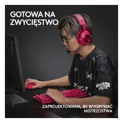 Klawiatura mechaniczna Logitech G Pro X TKL Lightspeed Tactile - GX Brown - różowy