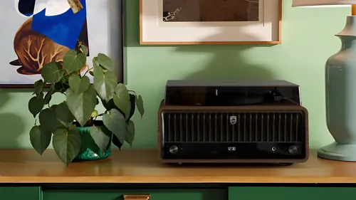 Gramofon PHILIPS TAV9000D/10 Brązowy, Automatyczny, Napęd paskowy, USB, Prędkość odtw. 33 1/3, 45 obr./min