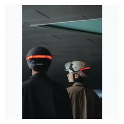 Kask rowerowy z kierunkowskazami ABUS Hyp-E champagne gold