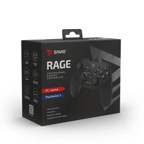 Pad Savio Rage do PC, PS3 Przewodowy