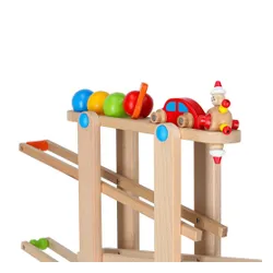 Drewniany Tor Kulkowy Samochodowy Kulodrom Zjeżdżalnia Piłek Montessori Xxl