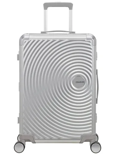 Walizka średnia American Tourister Soundbox Alu - silver