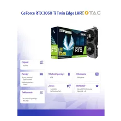 Видеокарта GeForce RTX 3060 Ti Twin Edge LHR 8GB GDDR6X 256bit 3DP/2HDMI