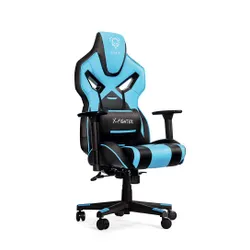 Fotel Diablo Chairs X-Fighter Normal Size Gamingowy do 150kg Skóra ECO Czarno-niebieski