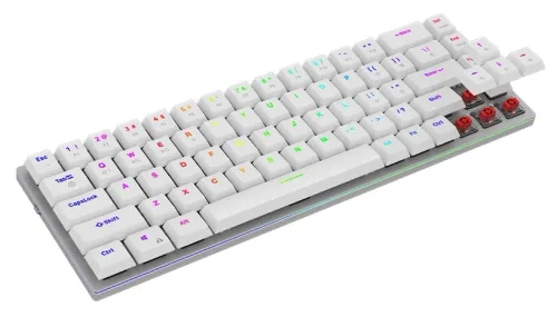 Klawiatura mechaniczna Aqirys AQI-GA-KB-9 Gateron Red Biały