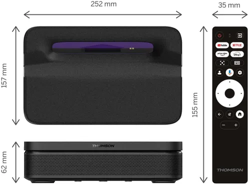 Projektor THOMSON PG55B 4K UHD (3840 x 2160), 600 ANSI lumen, Wi-Fi, Bluetooth