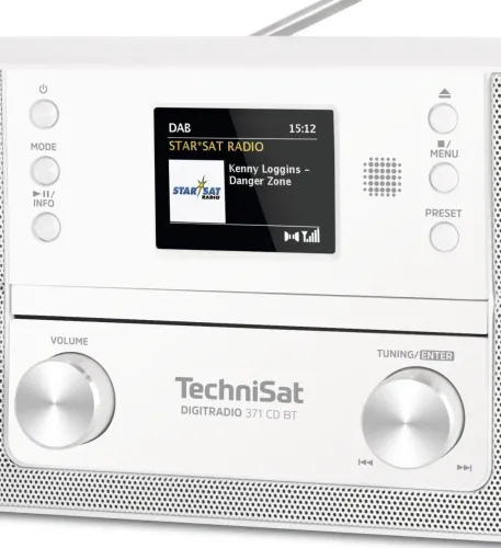 Radioodbiornik TechniSat DigitRadio 371 CD BT Radio FM DAB+ Bluetooth Biały