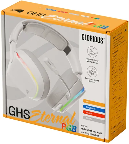 Słuchawki GLORIOUS GHS Eternal RGB GLO-A-2PC-WHT Nauszne