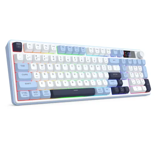 Klawiatura membranowa Redragon Aria K527WBL-PRO Biało-Niebieski