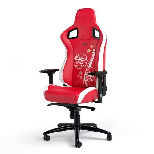 Fotel Noblechairs EPIC Fallout Nuke Cola Edition Gamingowy do 120kg Skóra ECO Czerwono-biały