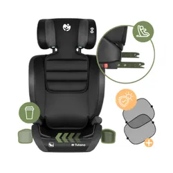 Fotelik samochodowy TULANO Joy 25 I-Size 100-150 cm (15-36 kg) Czarny-szary