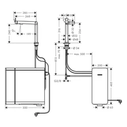 Bateria HANSGROHE Aqittura M91 76837000 z filtrem Chrom