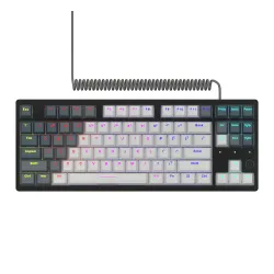 Klawiatura mechaniczna Lorgar Azar 514 TKL RGB Biało-czarny