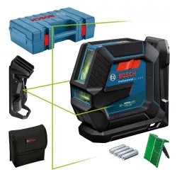 Laser krzyżowy Bosch GLL 2-15 G Professional (+ uchwyt + klamra sufitowa)