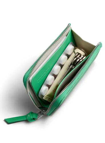 Кошелек Bellroy L-Pocket, кожаный, неоново-зеленый