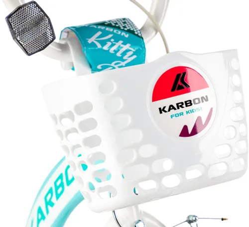 Rower dziecięcy KARBON Kitty 20 cali dla dziewczynki Turkusowo-biały