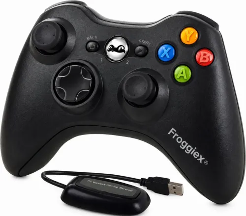 Pad FroggieX FX-X360-PC-B-WR do PC, Xbox 360 Bezprzewodowy Czarny