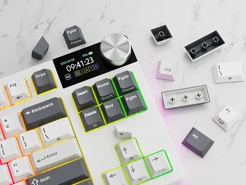 Klawiatura ROYAL KLUDGE RKS85 RGB Hot Swap Cloud Switch Biało-czarny