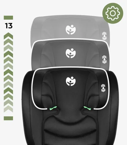 Fotelik samochodowy TULANO Joy 20 I-Size 100-150 cm (15-36 kg) Czarny