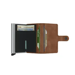 Miniwallet Secrid Vintage Cep Cüzdanı-konyak / Gümüş