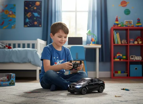 Zdalnie sterowany samochód COIL auto RC pilot BMW X6 M LED 1:14 pojazd czarny