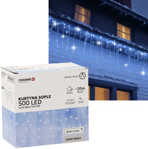 Kurtyna LED EXTRALINK 9898 Sople 20 m Sieciowe