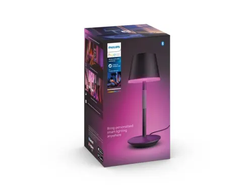 Lampa biurkowa Philips Hue Go White and Colour Ambiance Czarny