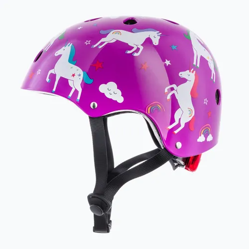 Kask rowerowy dziecięcy Hornit Unicorn purple/white