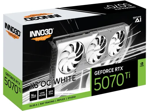 Karta graficzna Inno3D GeForce RTX 5070 Ti X3 OC White 16GB GDDR7 256bit DLSS 4