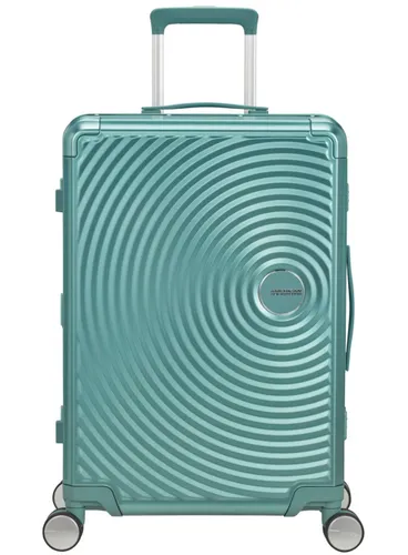 Walizka średnia American Tourister Soundbox Alu - dusty turquoise
