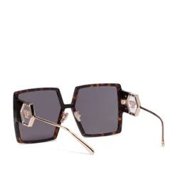 Солнцезащитные очки PHILIPP PLEIN Diva SPP028M Shiny Dark Havana 722X