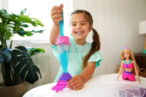 Lalka Barbie Syrena brokatowy Slime GKT75