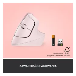 Myszka Logitech Lift praworęczny - różowy