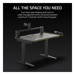 Biurko Corsair Platform:4 Elevate (z regulacją) 120cm Regulacja wysokości Drewno bejcowane na kolor ciemnoorzechowy