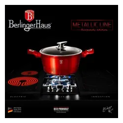 Garnek granitowy 28 cm Berlinger haus bh-1258 red metallic line 1szt