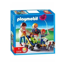 PLAYMOBIL CITY LIFE 3209 RODZINNY SPACER Z WÓZKIEM zestaw +4 l