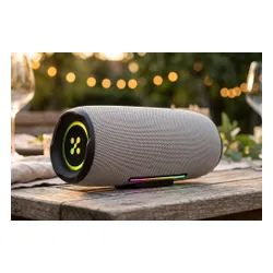 Głośnik mobilny XMUSIC BTS860 Bluetooth, Moc 40W, IP66, Akumulator 5000 mAh,  Radio FM, Szary