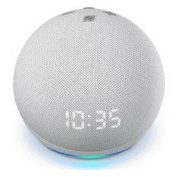 Glasier White Saatli Amazon Echo Dot 4 Hoparlörü (B07XJ8C8F7)