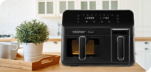 Air Fryer Frytkownica beztłuszczowa ZELMER ZAF9000 5.5l z podwójnym koszem