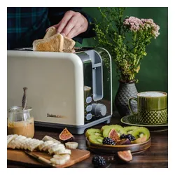 Toster VINTAGE CUISINE Retro Chromowany Kremowy