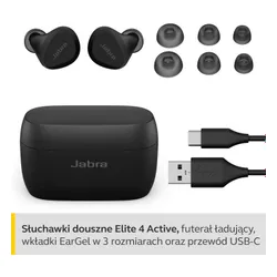 Беспроводные наушники Jabra Elite 4 Active Ink Channel Bluetooth 5.2 Black