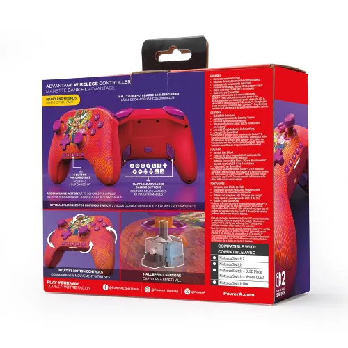Pad PowerA Advantage Wireless Controller Mario and Friends do Nintendo Switch 2 Bezprzewodowy