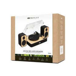 Gramofon House of Marley Revolution + Głośniki (EM-JT304-SB) Manualny Napęd paskowy Bluetooth Czarno-beżowy