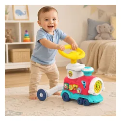 Woopie Baby Lokomotywa Pchacz Jeździk 2W1 Interaktywny Pociąg