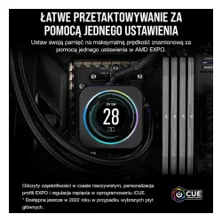 Pamięć RAM Corsair Vengeance DDR5 32GB (2 x 16GB) 6000 CL30 Czarny