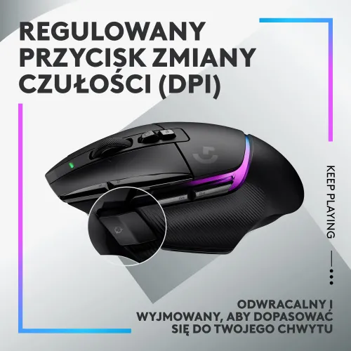 Myszka gamingowa Logitech G502 X Plus - czarny